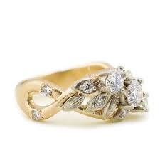 Remodeled Diamond Ring Custom Engagement Ring Wedding Rings Vintage Yellow Gold Diamond Engagement Ring