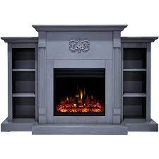 Try our beautiful range of fireplace suites to inject warmth & character into your living room. Cambridge Sanoma Electric Fireplace Heater With 72 In Blue Mantel Bookshelves Enhanced Log Display Multi Color Flames And Remote In The Electric Fireplaces Department At Lowes Com