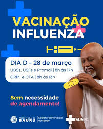 Bauru realiza ‘Dia D’ de vacinação da Influenza neste sábado