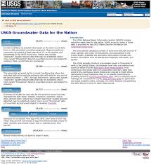 Usgs Groundwater Data For The Nation National Water Information System Nwis Data Doi Gov