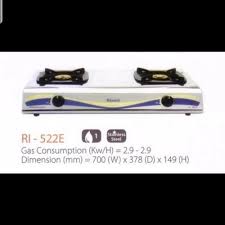 Free ongkir ☑️ 15 hari retur ☑️ bergaransi ☑️ pengiriman cepat ☑️ promo diskon ☑️ Jual Kompor Gas Rinnai Ri 522e Kompor Gas 2 Tungku Stainless Kab Bekasi Ficiwayaja Shop Tokopedia