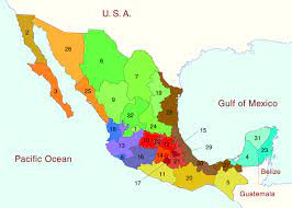 Buy mexico border states map online. Mexico Maps Click On Map Or State Names For Interactive Maps Of States Mexconnect