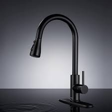 Maybe you would like to learn more about one of these? Buy Black Kitchen Faucet Kitchen Sink Faucet With Pull Down Sprayer Modern Stainless Steel Matte Black Single Handle Kitchen Faucet With Deck Plate Online In Indonesia B091h9drs6