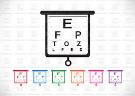 Eye Chart Test Icon Stock Vector Image