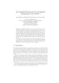 Pdf An Integrated Framework For Bus Logistics Management Case Studies