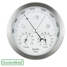 Gardenmate Weather Station 3in1 Stainless Steel Frame O 14 Cm Barometer Thermometer Hygrometer Want Additional Info Hygrometer Weather Station Barometer
