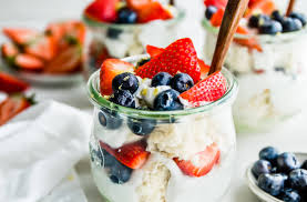 I wrote the recipe to serve up dessert for a family of four. Angel Food Cake Parfait Paleo Keto Healthy Little Peach