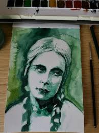 WATERCOLORS The Faust Series 2025 „Gretchen VI“ #friedrichwilhemmurnau  #friedrichmurnau #camillahorn #gretchen #silentmovies #watercolor  #watercolorportrait #portraits #aquarellepainting #aquarelle #watercolours  #watercolourart #contemporaryartist ...