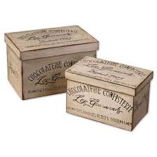 Chocolaterie Boxes Set Of Two Uttermost Boxes Decorative Boxes Home Decor Decorative Boxes Decorative Storage Trinket Boxes