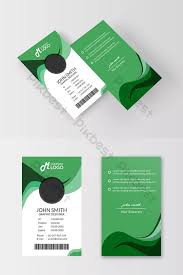 Free id card vector mockup psd file Green Vertical Id Card Psd Free Download Pikbest
