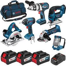 Click To Enlarge Bosch 6 Piece 18v Robustseries Tool Kit With Three 6 3ah Eneracer Batteries Mens Tools Bosch Bosch Tools