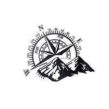 Black And White Compass Cartoon Online Shop 50x60cm Off Road Compass Car Sticker Rose Navigate Vinyl Sticker Decal Car Truck Auto Laptop Car Do In 2020 Car Compass Car Stickers Royal Enfield Stickers