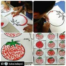 See more ideas about activities, preschool activities, learning letters. Fingerprint Tomato Craft Vegetable Crafts Fruit Crafts Crafts For Kids