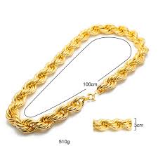 Silver Moq 50pcs Hip Hop Oversize Rope Chain Mens Gold