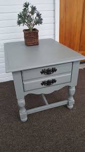 Refinished End Table By Zombiequeenxoxo Refinished End Tables End Table Makeover Farmhouse End Tables