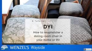 The hinges also allowed us to easily fold it and then store the frame under the rv dining table seats. Diy How To Reupholster A Chair In Your Rv Or Home Wenzel S Wayside
