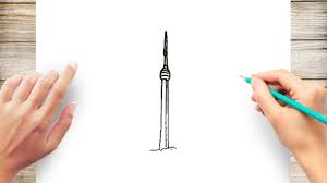 How To Draw Cn Tower Step By Step - Youtube