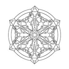 This snowflakes coloring page features a picture of four snowflakes to color for winter. Top 20 Snowflake Coloring Pages For Your Little Ones