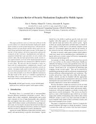 Secara umum, review sebuah jurnal akan terdiri dari. Pdf A Literature Review Of Security Mechanisms Employed By Mobile Agents