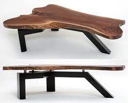 live edge slab coffee table with contemporary base black walnut slab shown item ct03136 50 60 70 l availabl rustik mobilya mobilya mobilya tasarimi