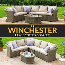 Rattan Garden Furniture The Winchester Large Corner Sofa Set From 121 Home Furniture Rattan Garden Furniture Corner Sofa Set Garden Furniture