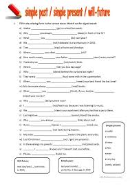 Mixed Tenses Past Present Future Past Tense Worksheet Simple Present Tense Worksheets Tenses