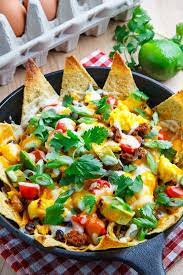 Chorizo And Egg Breakfast Nachos Recipe Chorizo And Eggs Mexican Food Recipes Breakfast Nachos