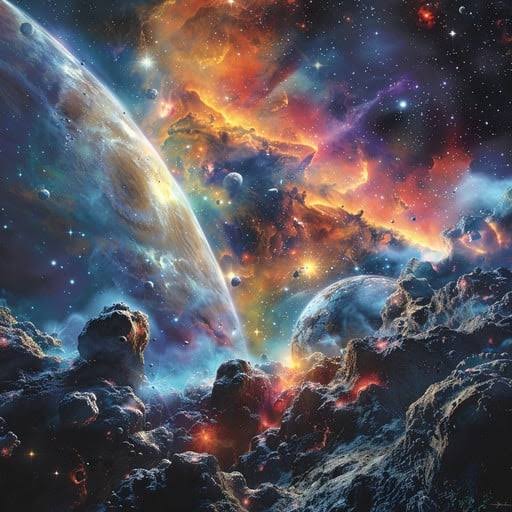 Download Cosmic Dreamscape Art Image - Cosmos, Galaxies, Nebulae | StockCake