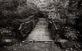 Old Wooden Bridge New York Usa Photo Manipulation Dark Aesthetic Nature Wallpaper