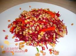 La Sante Dans L Assiette Vous Propose Une Recette Detox Salade D Epeautre A La Betterave La Betterave Pour Ses Nom Recettes Detox Etre En Bonne Sante Recette