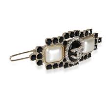 CHANEL CC CC Mark hair accessory 98P Barrette Silver