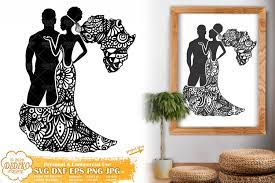 Download Black Couple Svg 1 Afro Wedding Svg Zentangle Svg Didiko Designs