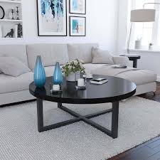 Modus reese rectangular coffee table. Traicere Contemporary Rustic Solid Wood Cross Base Round Coffee Table
