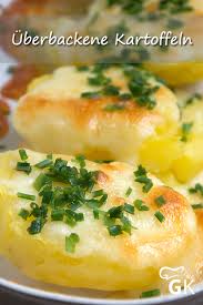 Uberbackene Kartoffeln Mit Schnittlauch Rezept Rezept Uberbackene Kartoffeln Rezepte Lebensmittel Essen
