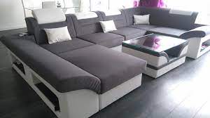 Stoff Wohnlandschaft Enzo Sitzgruppe Sofa Design Ecksofas