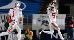 Justin fields, running with the ball, threw for six touchdowns against clemson on saturday. Justin Fields Chris Olave And Garrett Wilson Off To Historically Great Start As Ohio State S Passing Offense Ascends To New Heights Eleven Warriors