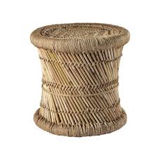 Tabouret Tresse En Fibres Naturelles Et Bambou Maisons Du Monde Side Table Wicker Side Table Wicker