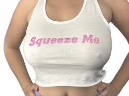 Busty Big Boobs Clothing Slutty Shirt Crop Top Bimbo - Squeeze Me ~ Crop  Top | eBay