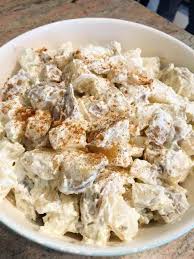 Peel and slice the potatoes. Grandma S Creamy Potato Salad Recipe