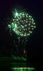 Visitors stop for fireworks show