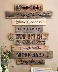 26 Rustic Wood Sign Ideas With Inspirational Quotes That Will Melt Your Heart Family Wood Signs Rustic Wall Decor Handmade Home