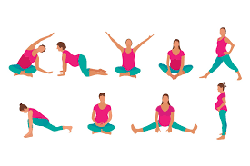 Alternatives to lying flat on your back for five days can be found at here at huggies. Pregnant Woman Yoga Positions Set By Anna Lee Design Thehungryjpeg Com