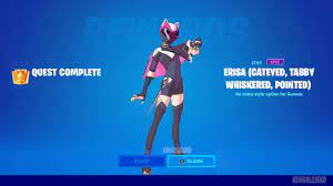 How To Get Erisa Cateyed, Tabby, Whiskered & Pointed Style FREE In Fortnite!  (Unlocked Erisa Skin) - YouTube