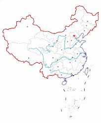 China Blank Map With Capital City Beijing China Map Map Chinese History