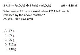 Thermite Reaction Aluminum Reacts With Iron Iii Oxide