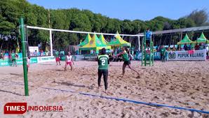 Ukuran lapangan bola voli standar nasional dan internasional lengkap dengan komponen, gambar dan keterangannya. Tim Voli Pantai Putra Tuban Maju Ke Final Porprov Vi Jatim 2019 Times Indonesia