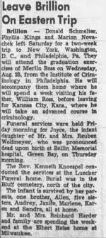 Obituary for Brillion Donald Schmelter