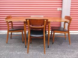 Keep it or dump it? Gorgeous Mid Century Lane Acclaim Dining Set Drop Leaf Table 4 Chairs Danish Modern Furniture Room Haute Juice