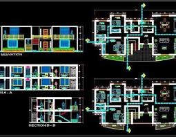 2 Storey House Floor Plan 18x9 Mt Autocad Architecture Dwg File Download Modern House Floor Plans 2 Storey House Design Floor Layout