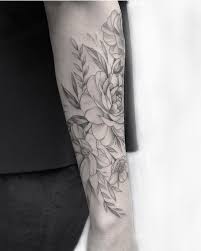 Stencil tribal rose tattoo black and white image of flower Melany Ariza Tattoo Artist In London